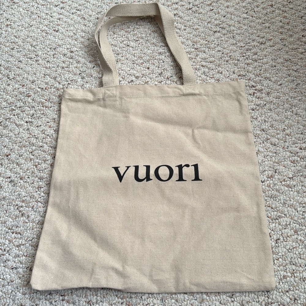 VUORI Canvas Reusable bag. The Rise. The shine. 100% Cotton Tote Grocery Market
